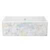 Shaker(TM) 33" Single Bowl Farmhouse Apron Front Fireclay Kitchen Sink With Patina Design, MS3318WHPTBG