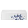 Shaker(TM) 36" Single Bowl Farmhouse Apron Front Fireclay Kitchen Sink With Eucalyptus Design, MS3618WHECBS