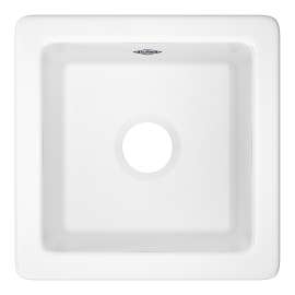 Lancaster(TM) 15" Single Bowl Fireclay Bar/Food Prep Kitchen Sink, RC1515WH