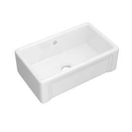 Egerton(TM) 30" Single Bowl Farmhouse Apron Front Fireclay Kitchen Sink, RC3017WH