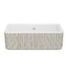 Lancaster(TM) 30" Single Bowl Farmhouse Apron Front Fireclay Kitchen Sink With Lines Design, RC3018WHLNGO-C