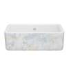 Lancaster(TM) 30" Single Bowl Farmhouse Apron Front Fireclay Kitchen Sink With Patina Design, RC3018WHPTBG-C