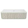 Lancaster(TM) 33" Single Bowl Farmhouse Apron Front Fireclay Kitchen Sink With Lines Design, RC3318WHLNGO