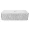 Lancaster(TM) 33" Single Bowl Farmhouse Apron Front Fireclay Kitchen Sink With Lines Design, RC3318WHLNSI