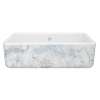 Lancaster(TM) 33" Single Bowl Farmhouse Apron Front Fireclay Kitchen Sink With Patina Design, RC3318WHPTBS