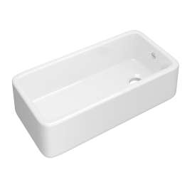 Lancaster(TM) 36" Single Bowl Farmhouse Apron Front Fireclay Kitchen Sink, RC3618WH