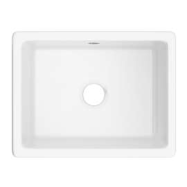Shaker(TM) 23" Single Bowl Undermount Or Drop-in Fireclay Kitchen Sink, UM2318WH