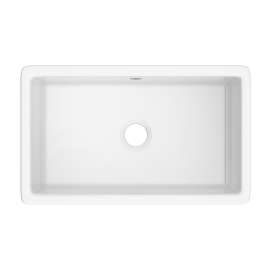 Shaker(TM) 30" Single Bowl Undermount Fireclay Kitchen Sink, UM3018WH