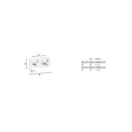 Design Double Hook in Brushed Stainless Steel