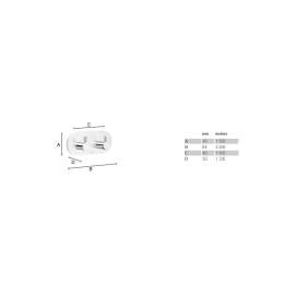 Design Double Hook in Polished Stainless Steel