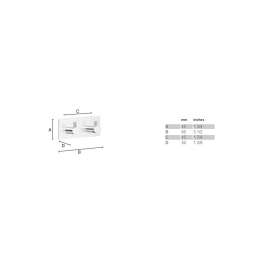 Design Double Hook in Polished Stainless Steel