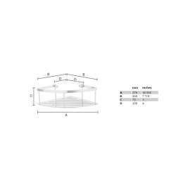 Design Corner Basket in Polished Chrome