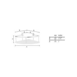 Design Corner Basket - Solid White Surface in Polished Chrome/White