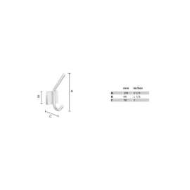 Robe Hook in Brushed Chrome