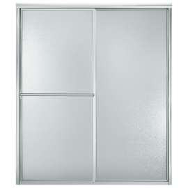 Deluxe 43.875 To 48.875-In X 70-In Framed Sliding Alcove Shower Door With Pebbled Glass