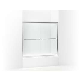Finesse 57-In X 55.75-In Frameless Alcove Shower Door With Smooth/Clear Texture Glass