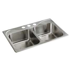 Southhaven 33-in. Double Bowl Drop-in 20 Gauge Stainless Steel Kitchen Sink - In Multiple Configurations