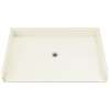 Shower Base 39.375-in L x 63.25-in W with Center Drain in Biscuit