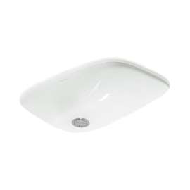 18-in x 12-in x 7-1/8-in Vitreous China Undermount Rectangular Bathroom Sink with Overflow in White