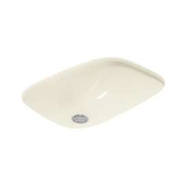 18-in x 12-in x 7-1/8-in Vitreous China Undermount Rectangular Bathroom Sink with Overflow in Biscuit