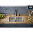 Stainless Steel Double Equal Kitchen Sink 32-in W x 18-in L in Luster