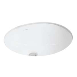 19-1/16-in x 15-3/8-in x 10-3/8-in Vitreous China Undermount Oval Bathroom Sink with Overflow in White