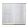 Finesse 59.625-n X 55.75-In Frameless Alcove Shower Door With Smooth/Clear glass texture Glass