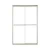 42.625-in to 47.625-in W x 70.0625-in H Frameless Sliding Shower Door in Nickel with Clear Glass