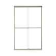 Store+ 7232-5475NC-0 48-in x 34-in Shower Base, Walls and Door Kit, in White/Nickel with Clear Glass