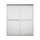 54.625-in to 59.625-in W x 70.0625-in H Frameless Sliding Shower Door in Nickel with Frosted Glass Pattern