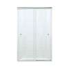 42.62-in to 47.62-in W x 70.06-in H Sliding Shower Door in Nickel with Clear Glass