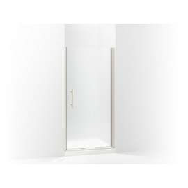 5699-36N-G03 Finesse Peak 36-in Max Opening X 67-in H Headerless Frameless Pivot Shower Door, Nickel