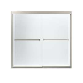 Meritor 59.37-In X 55.12-In Frameless Alcove Shower Door With Clear Glass