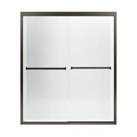 Meritor 54.37 To 59.37-In X 69.68-In Frameless Sliding Alcove Shower Door With Clear Glass