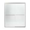 Meritor 54.37 To 59.37-In X 69.68-In Frameless Sliding Alcove Shower Door With Clear Glass
