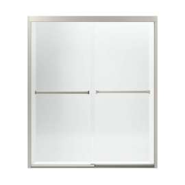 Meritor 54.37 To 59.37-In X 69.68-In Frameless Sliding Alcove Shower Door With Clear Glass