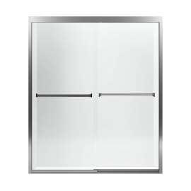 Meritor 54.37 To 59.37-In X 69.68-In Frameless Sliding Alcove Shower Door With Clear Glass