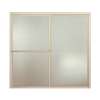 Deluxe 59.38-In X 56.25-In Framed Alcove Shower Door With Pebbled Glass
