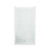 Advantage 62050106-0 72-in x 39.375-in x 39.375-in Vikrell Wall and Floor 4-Piece Alcove Shower Kit in White