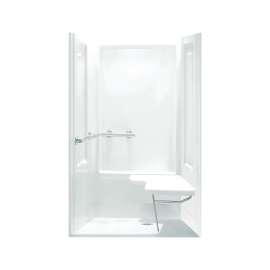 72-in x 39.375-in x 39.375-in Vikrell Wall and Floor 4-Piece Alcove Shower Kit