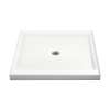 Shower Base 42-in L x 42-in W with Center Drain in White