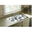 Middleton 33-in. Double Bowl Drop-in 20 Gauge Stainless Steel Kitchen Sink