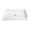Shower Base 36-in L x 42-in W with Center Drain in White