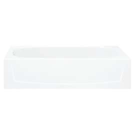 71041110-LNR Performa 60-in L x 29-in W Oval In Rectangle Skirted Bathtub with Left-Hand Drain in White