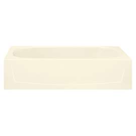 Performa 71041110-LNR-96 60-in L x 29-in W Oval In Rectangle Skirted Bathtub with Left-Hand Drain in Biscuit