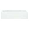 60-in L x 29-in W Oval In Rectangle Skirted Bathtub with Left-Hand Drain in White