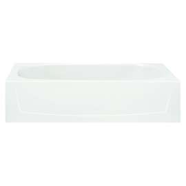 71041112-LNR Performa 60-in L x 29-in W Oval In Rectangle Skirted Bathtub with Left-Hand Drain in White