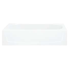 71041120-LNR Performa 60-in L x 29-in W Oval In Rectangle Skirted Bathtub with Right-Hand Drain in White