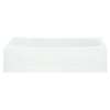 17.25-in x 29-in x 60.25-in Vikrell Oval in Rectangle Skirted Bathtub with Right-Hand Drain in White