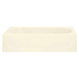 60-in L x 29-in W Oval In Rectangle Skirted Bathtub with Right-Hand Drain in Biscuit